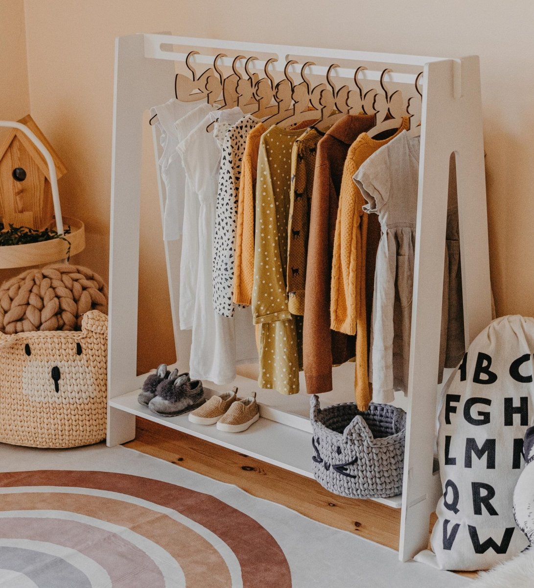 Montessori Kids Dress-Up & Clothing Rack - Tiny Tugz™