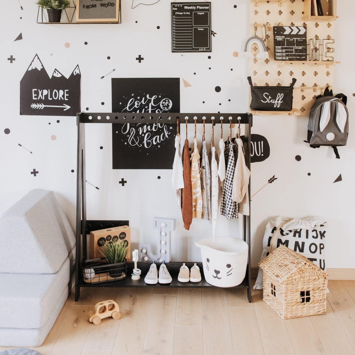 Montessori Kids Dress-Up & Display Rack (Studio Edition) - Tiny Tugz™