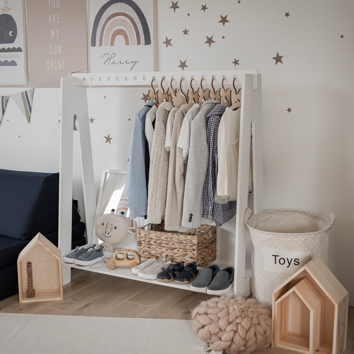 Montessori Kids Dress-Up & Display Rack (Studio Edition) - Tiny Tugz™