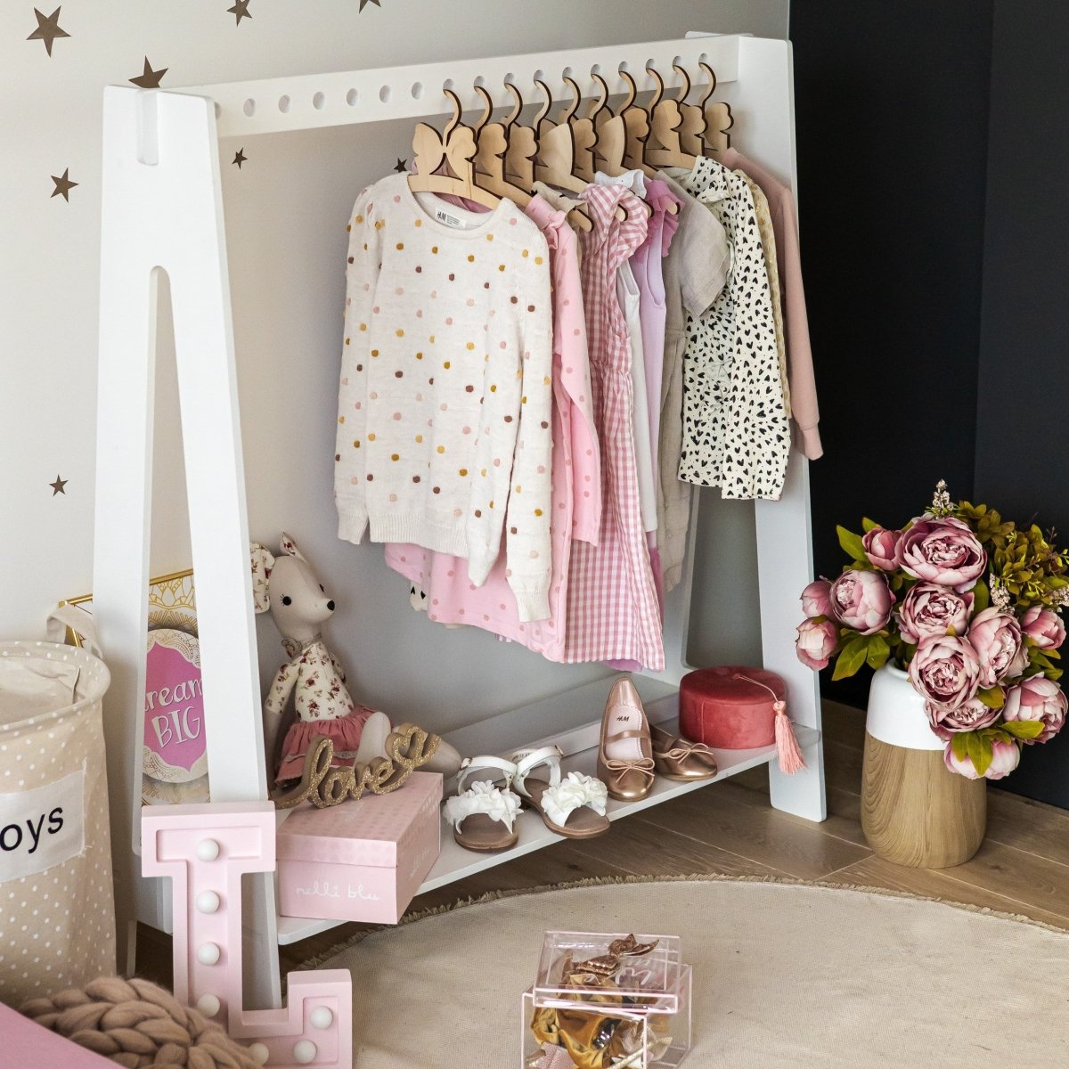 Montessori Kids Dress-Up & Display Rack (Studio Edition) - Tiny Tugz™