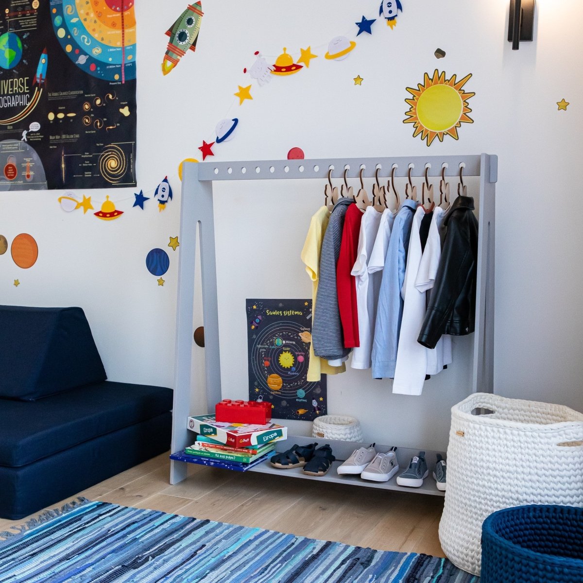 Montessori Kids Dress-Up & Display Rack (Studio Edition) - Tiny Tugz™