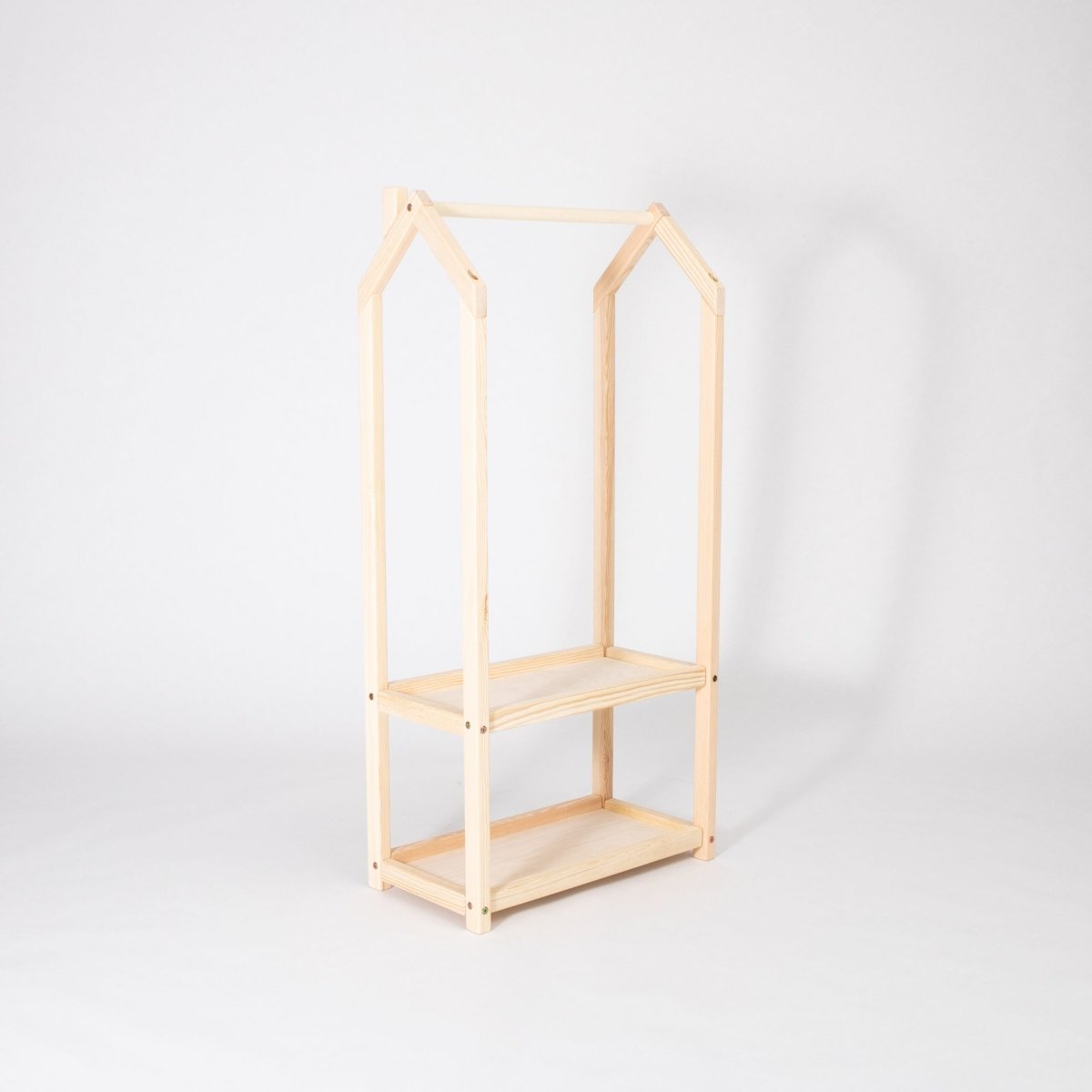 Montessori Kids House-Shaped Clothing Rack with Storage - Tiny Tugz™