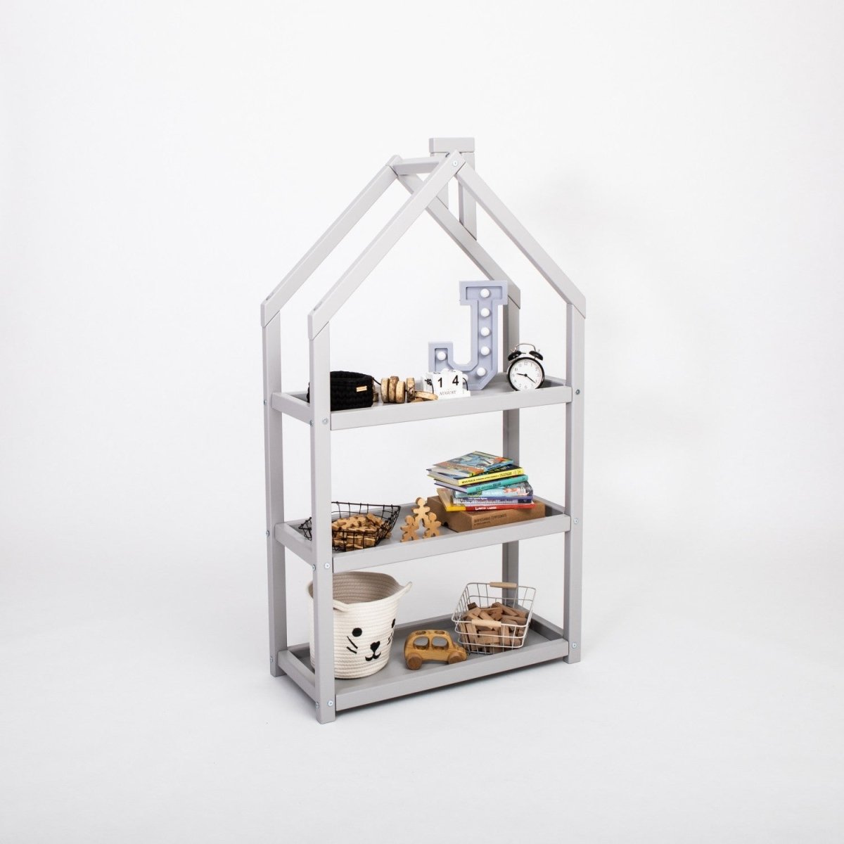 Montessori Kids House-Shaped Wooden Shelf - Tiny Tugz™