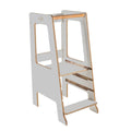 Montessori Learning Tower Scandi - Birch Plywood, 3 Heights (Grey) - Tiny Tugz™