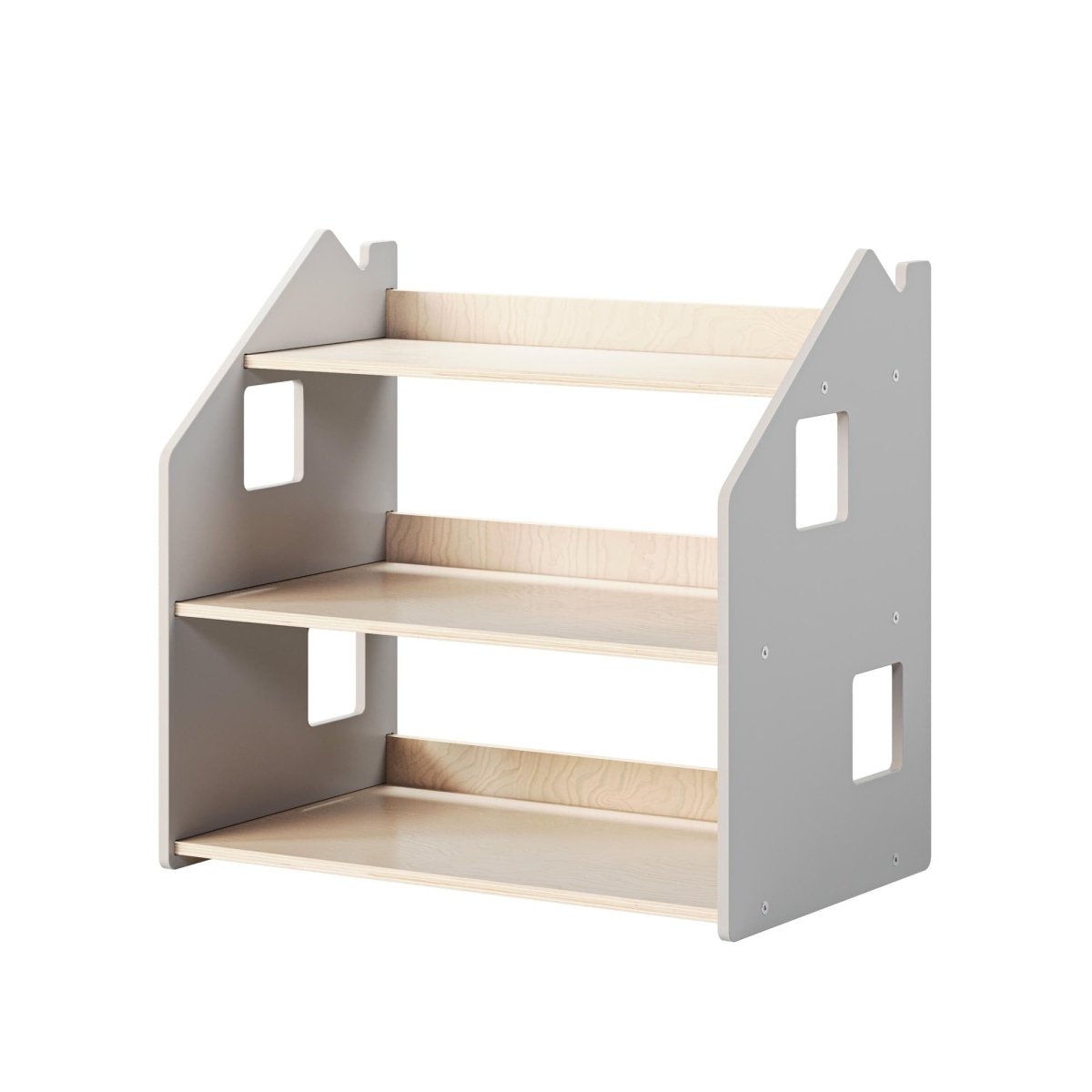 Montessori Open Toy Storage Shelf – Grey or White - Tiny Tugz™