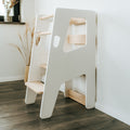 One Little Pine Montessori Tower Safety+ — FSC-certified birch wood learning tower for toddlers