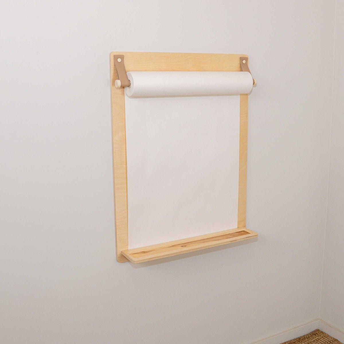Montessori Wall-Mounted Drawing Board & Paper Roll Station for Kids - Tiny Tugz™