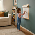 Montessori Wall-Mounted Drawing Board & Paper Roll Station for Kids - Tiny Tugz™