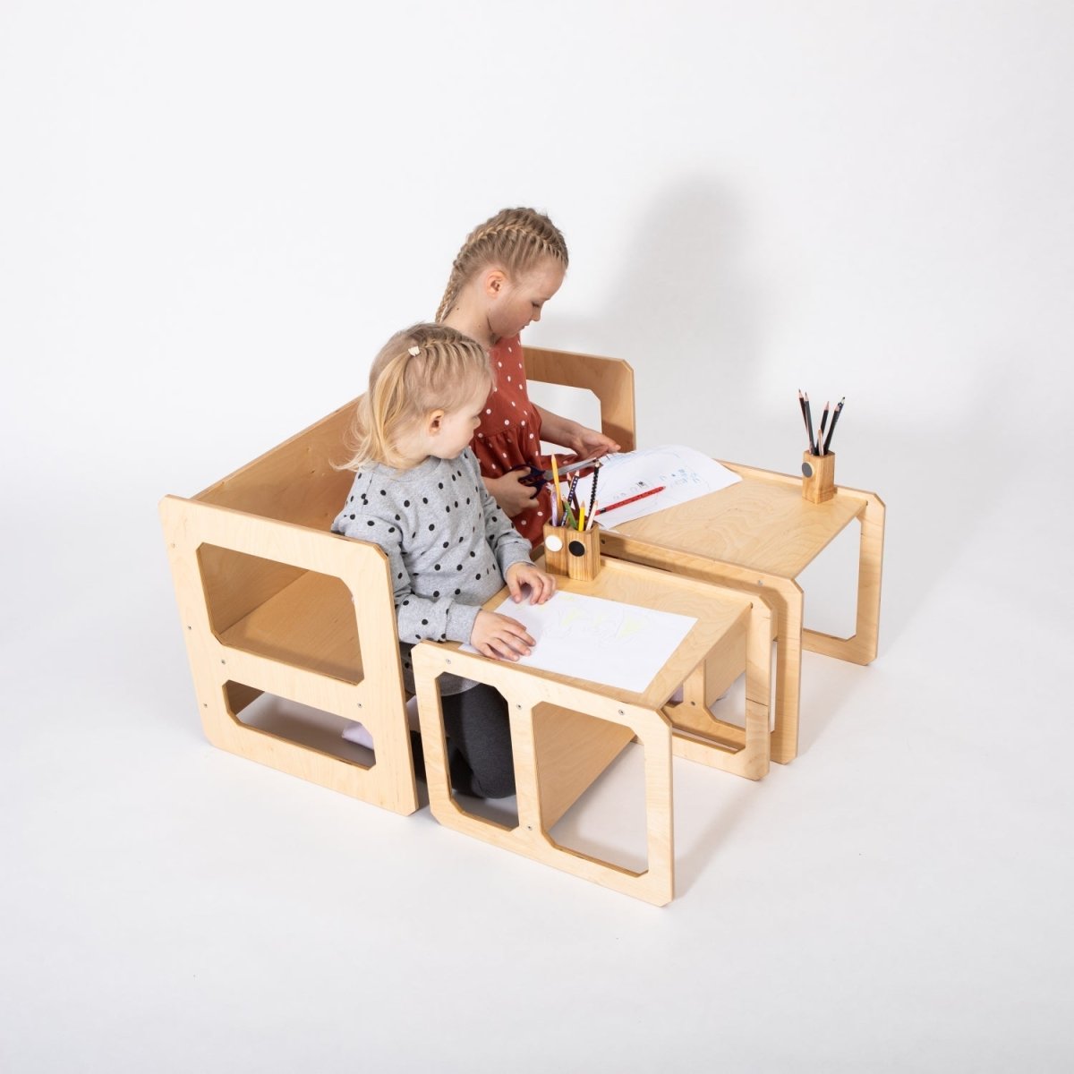 Montessori Weaning Table & Two Chair Set - Tiny Tugz™