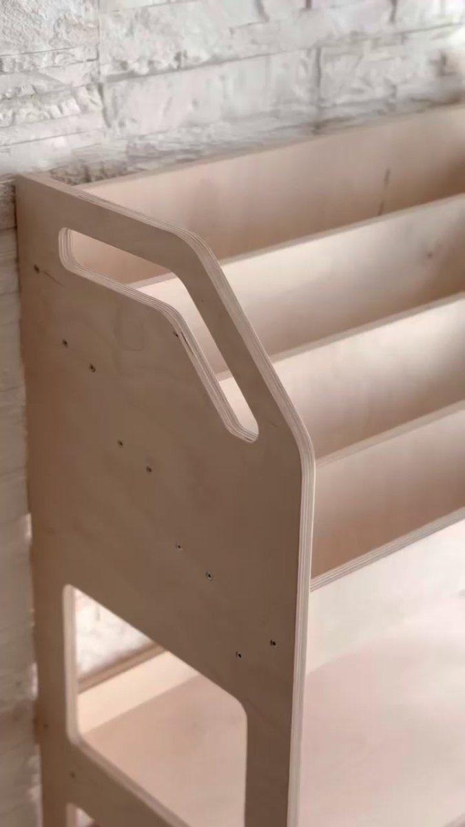 Montessori Wooden 3-Level Open Shelf Unit - Tiny Tugz™