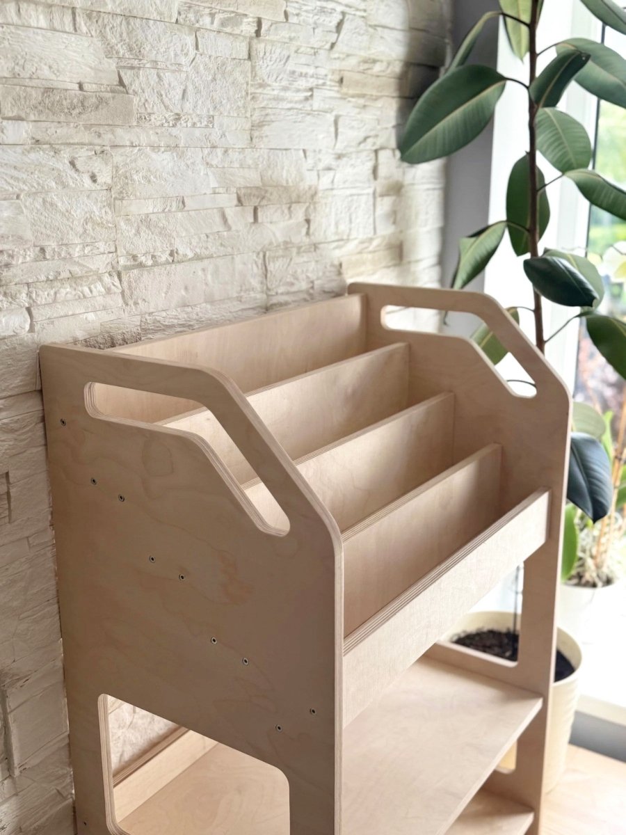 Montessori Wooden 3-Level Open Shelf Unit - Tiny Tugz™