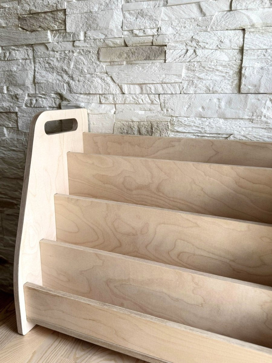 Montessori Wooden 4-Tier Book Display Shelf - Tiny Tugz™