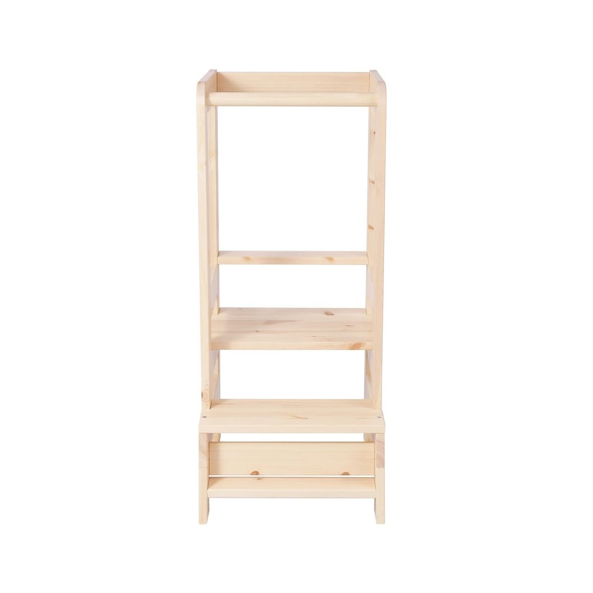 Montessori Wooden Adjustable Learning Tower for Kids (Natural Wood) - Tiny Tugz™