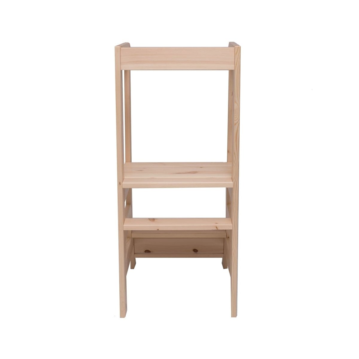 Montessori Wooden Adjustable Learning Tower for Kids (Natural Wood) - Tiny Tugz™
