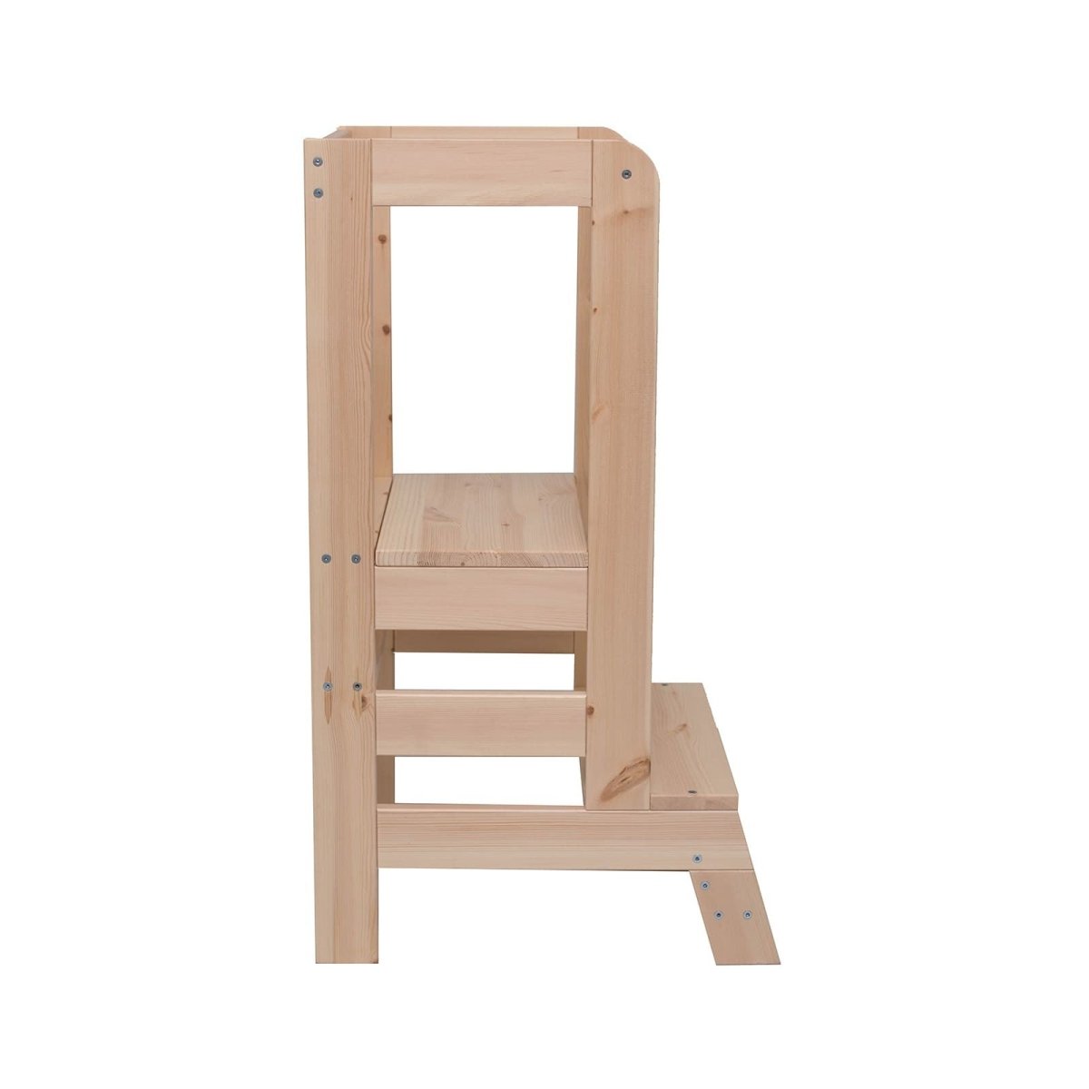 Montessori Wooden Adjustable Learning Tower for Kids (Natural Wood) - Tiny Tugz™
