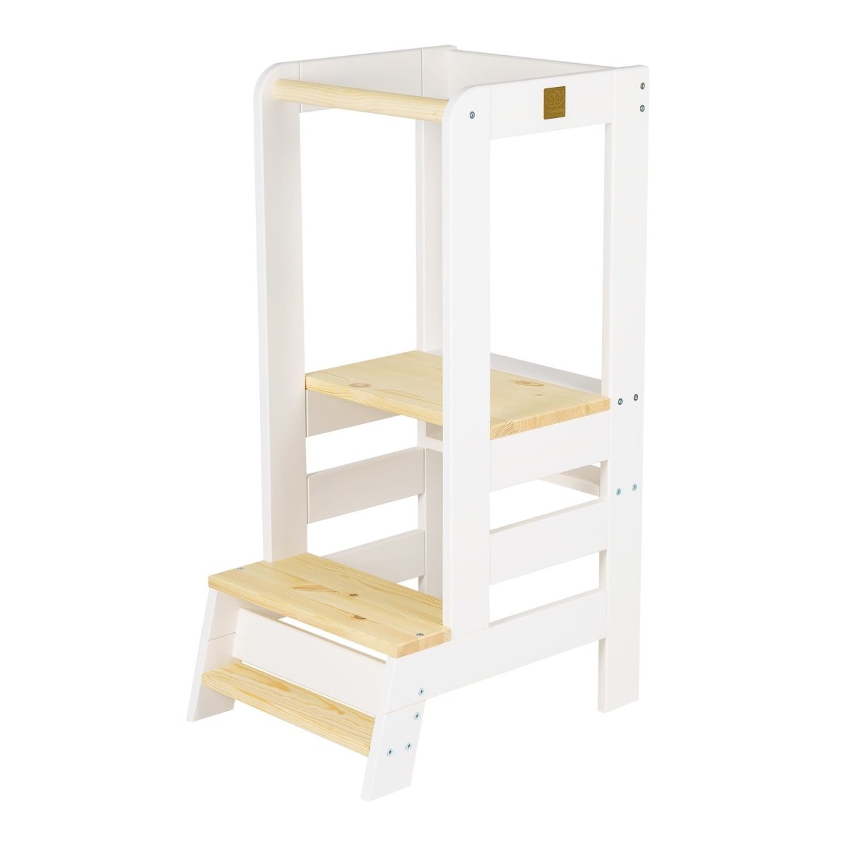 Montessori Wooden Adjustable Learning Tower for Kids (White) - Tiny Tugz™