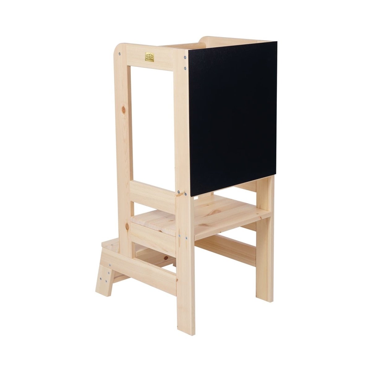 Montessori Wooden Adjustable Learning Tower with Drawing Board (Natural Wood) - Tiny Tugz™