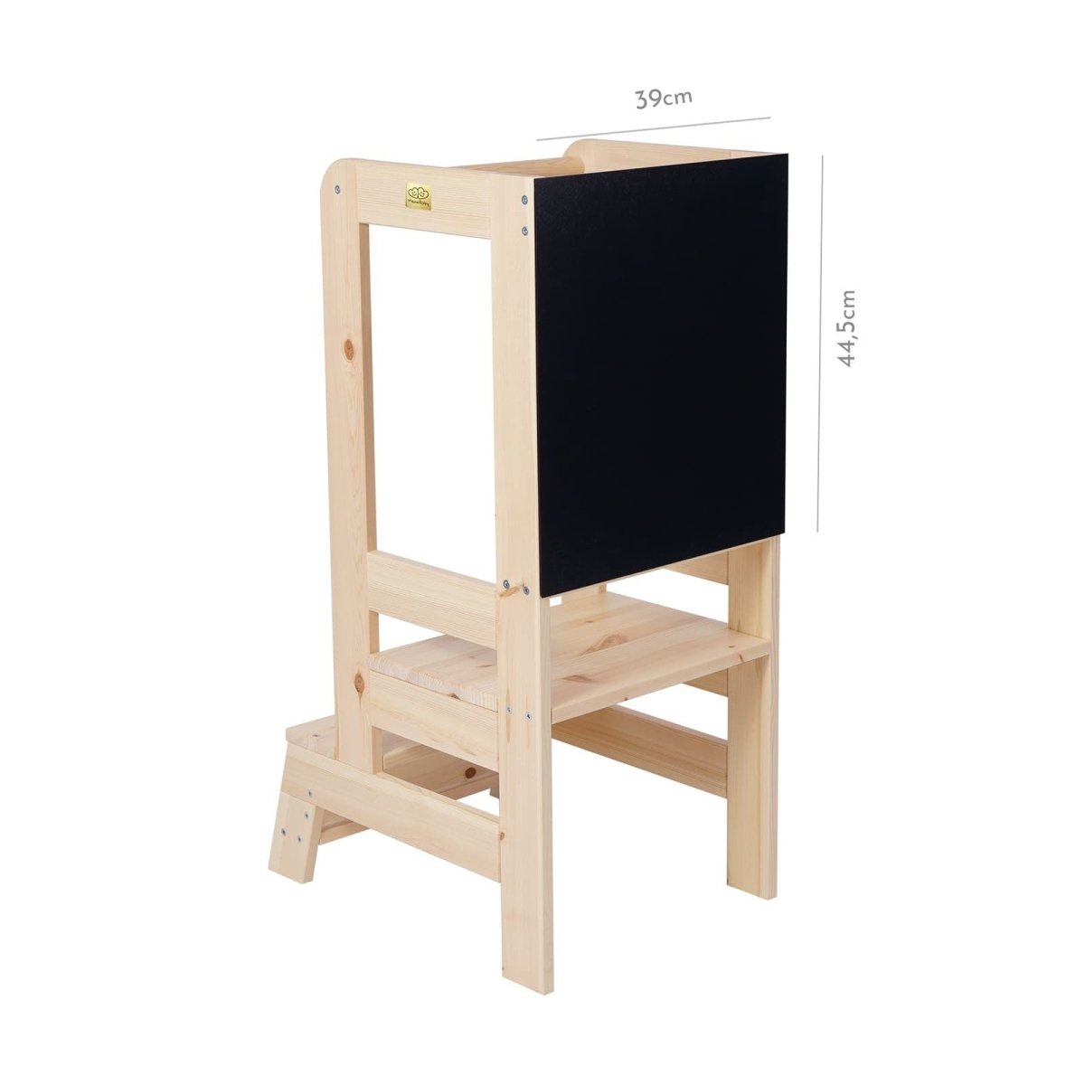 Montessori Wooden Adjustable Learning Tower with Drawing Board (Natural Wood) - Tiny Tugz™