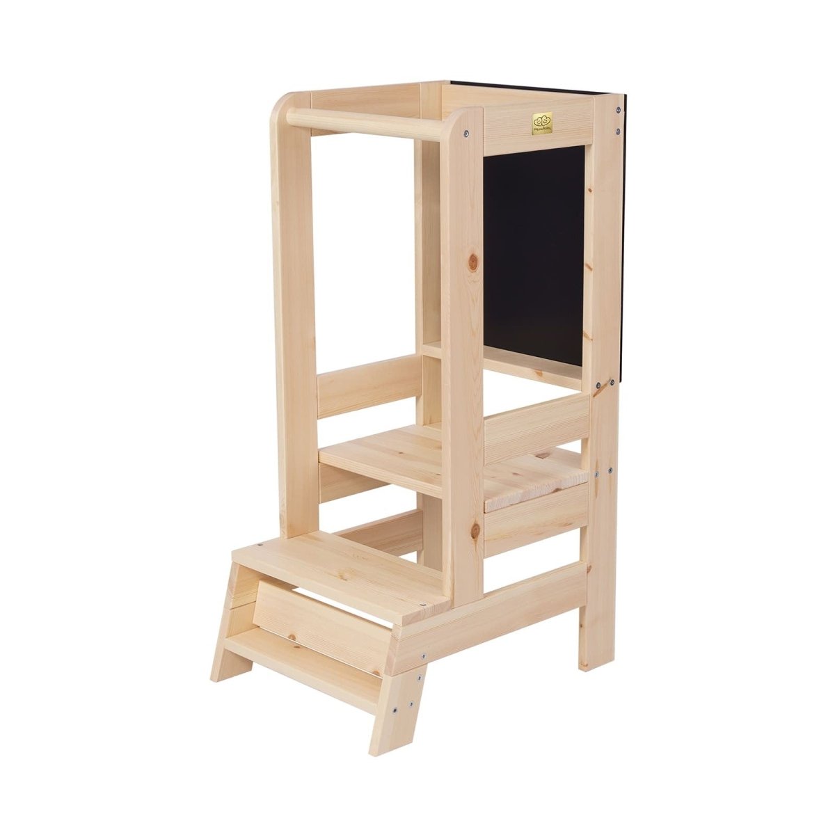 Montessori Wooden Adjustable Learning Tower with Drawing Board (Natural Wood) - Tiny Tugz™