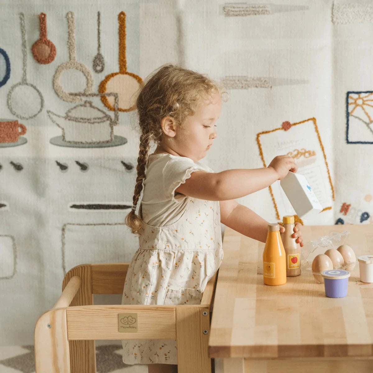 Montessori Wooden Adjustable Learning Tower with Drawing Board (White) - Tiny Tugz™