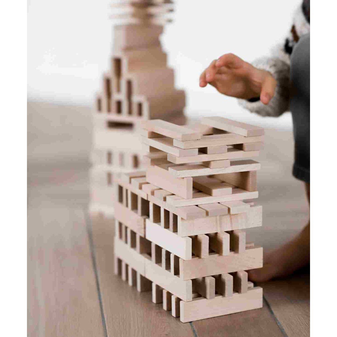 Montessori Wooden Blocks (200-Piece Natural Colours) - Tiny Tugz™
