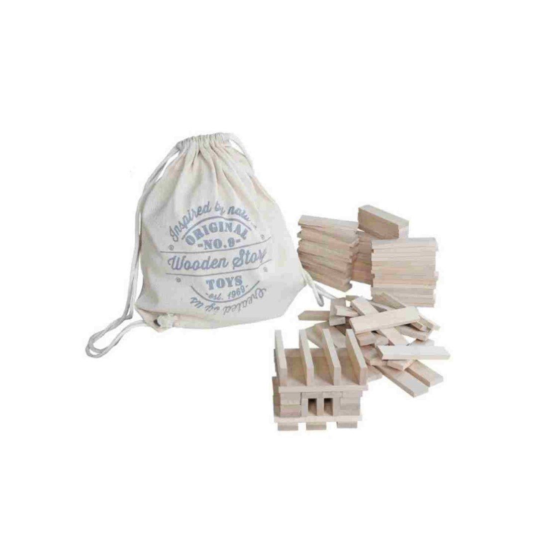 Montessori Wooden Blocks (200-Piece Natural Colours) - Tiny Tugz™