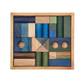 Montessori Wooden Blocks (30-Piece Cool Colours) - Tiny Tugz™