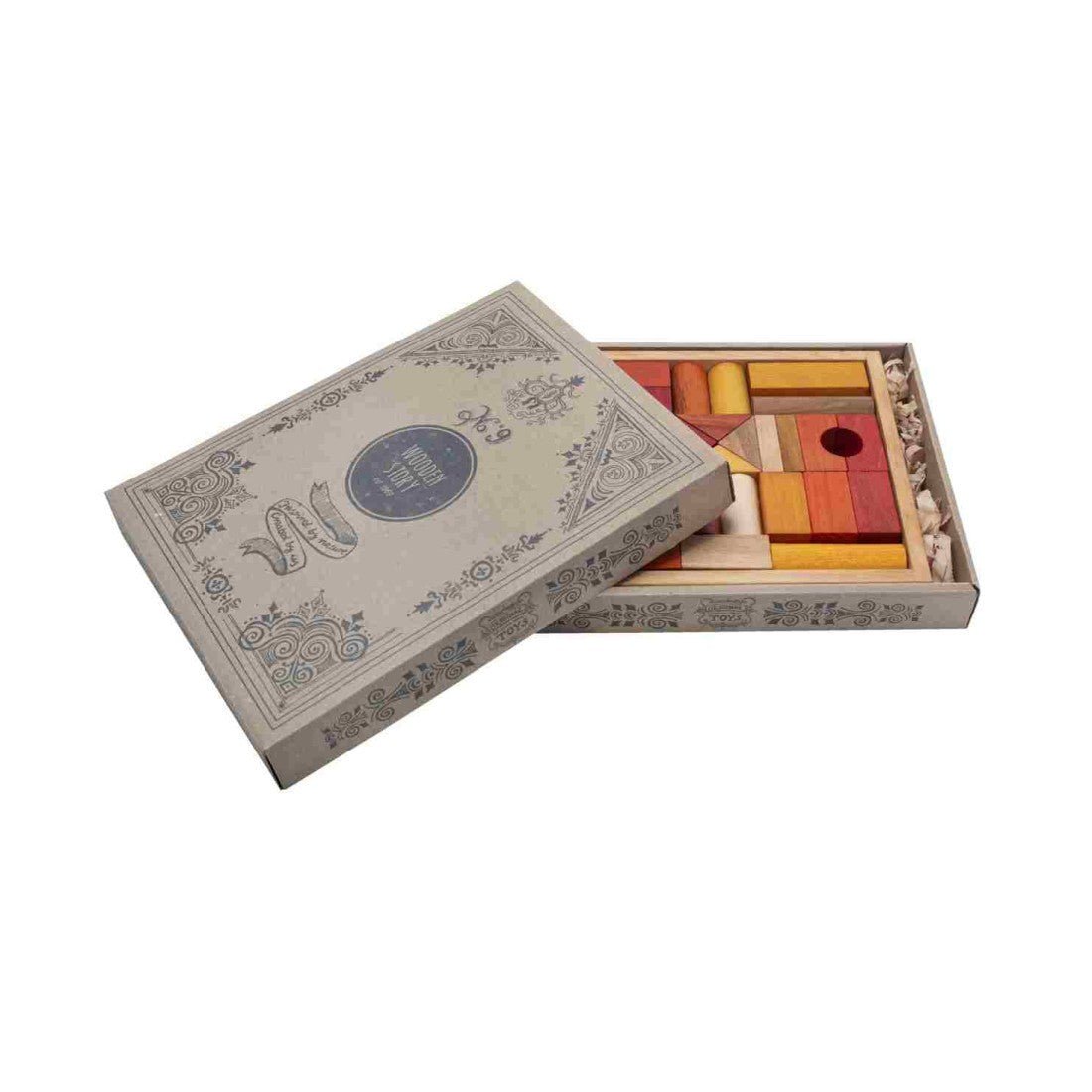 Montessori Wooden Blocks (30-Piece Warm Colours) - Tiny Tugz™
