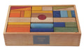 Montessori Wooden Blocks (63-Piece Warm Colours) - Tiny Tugz™