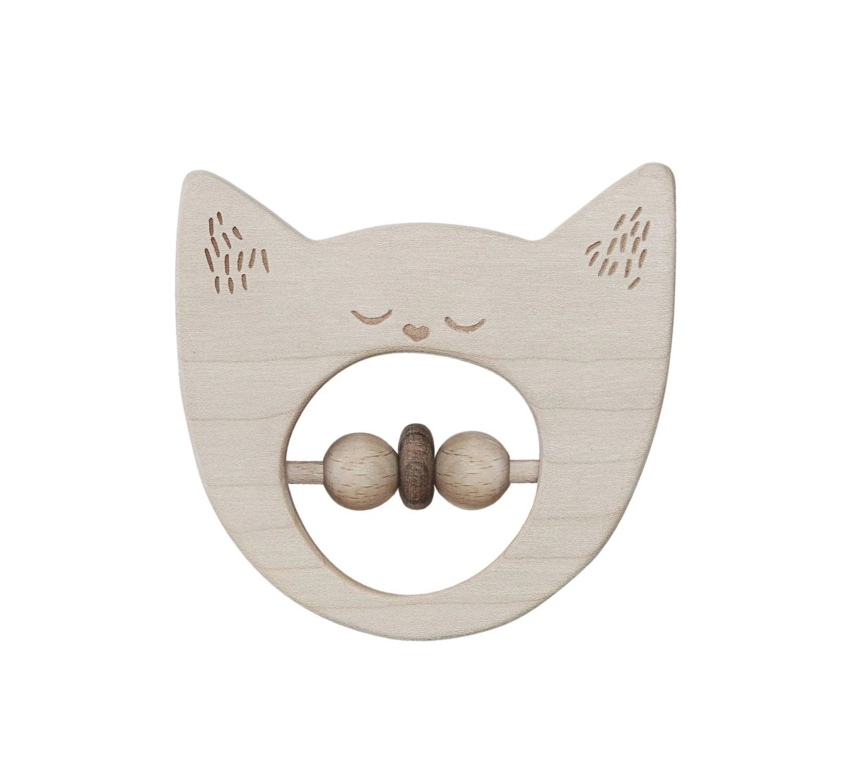 Montessori Wooden Cat Rattle - Tiny Tugz™