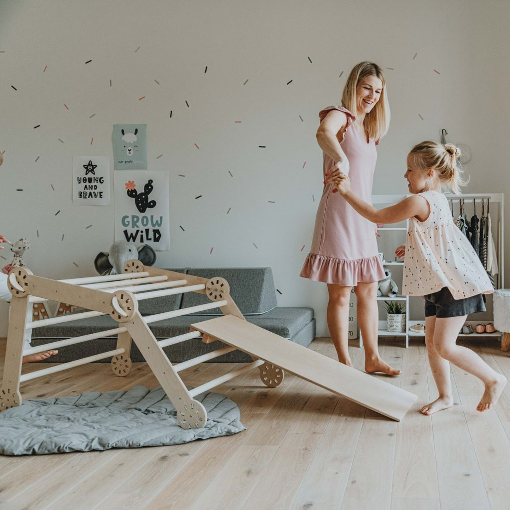 Montessori Wooden Climbing Arch – Foldable 4-Sided Play Frame (Ramp Included) - Tiny Tugz™