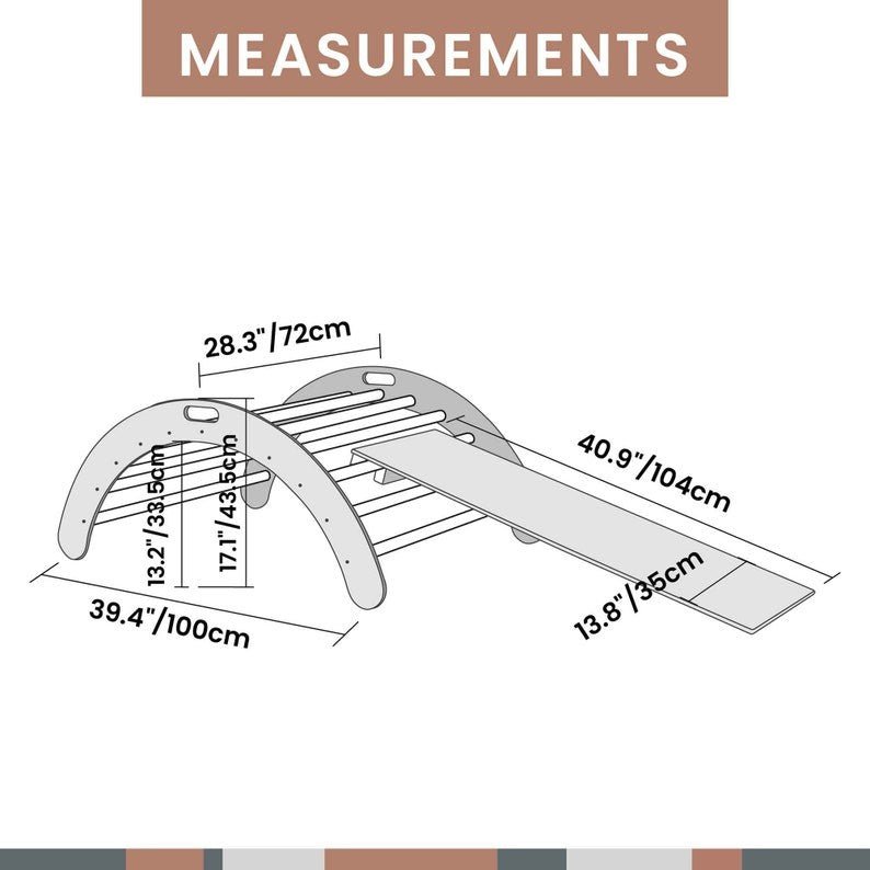 Montessori Wooden Climbing Arch (Ramp Excluded) - Tiny Tugz™