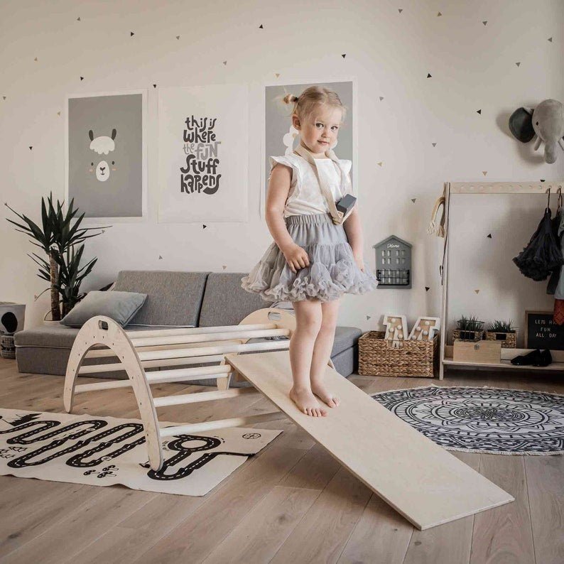 Montessori Wooden Climbing Arch (Ramp Included) - Tiny Tugz™