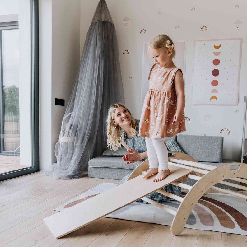 Montessori Wooden Climbing Arch (Ramp Included) - Tiny Tugz™