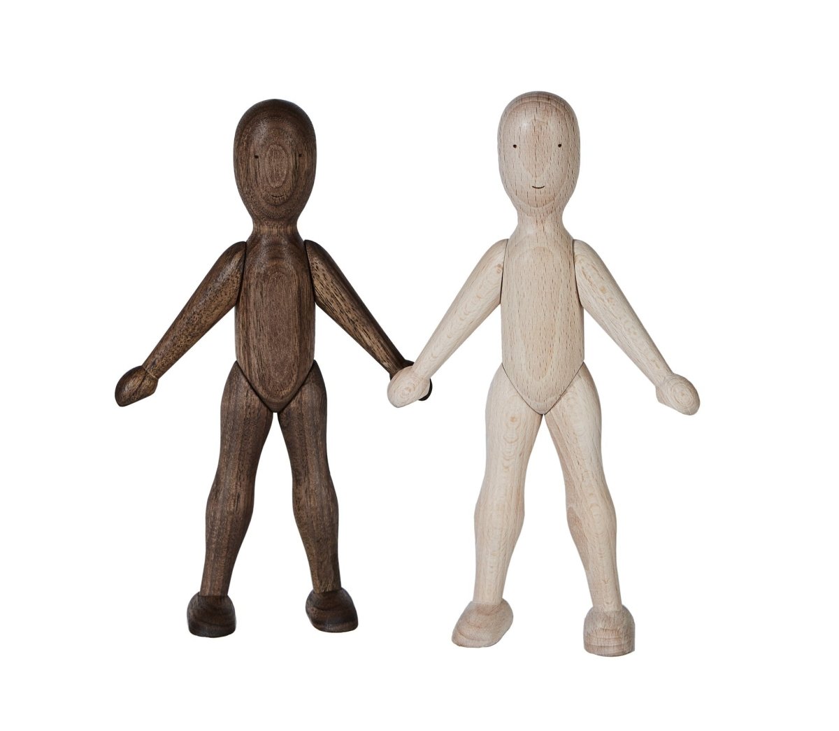 Montessori Wooden Doll with Dress (Dark Walnut Wood) - Tiny Tugz™