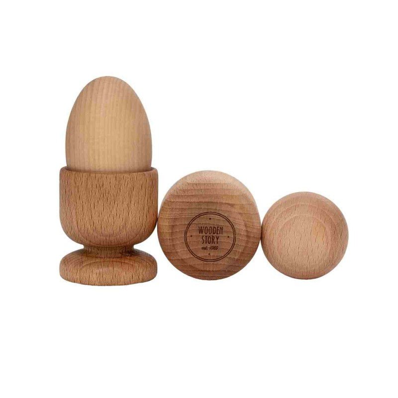Montessori Wooden Egg, Ball & Square Set - Tiny Tugz™