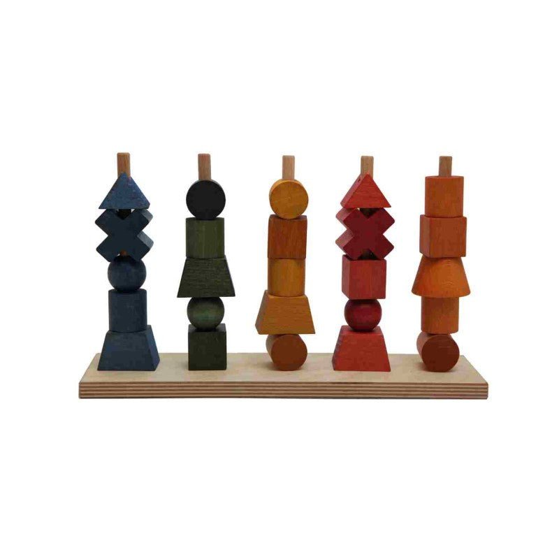 Montessori Wooden Fence Jigsaw Puzzle (Colourful) - Tiny Tugz™