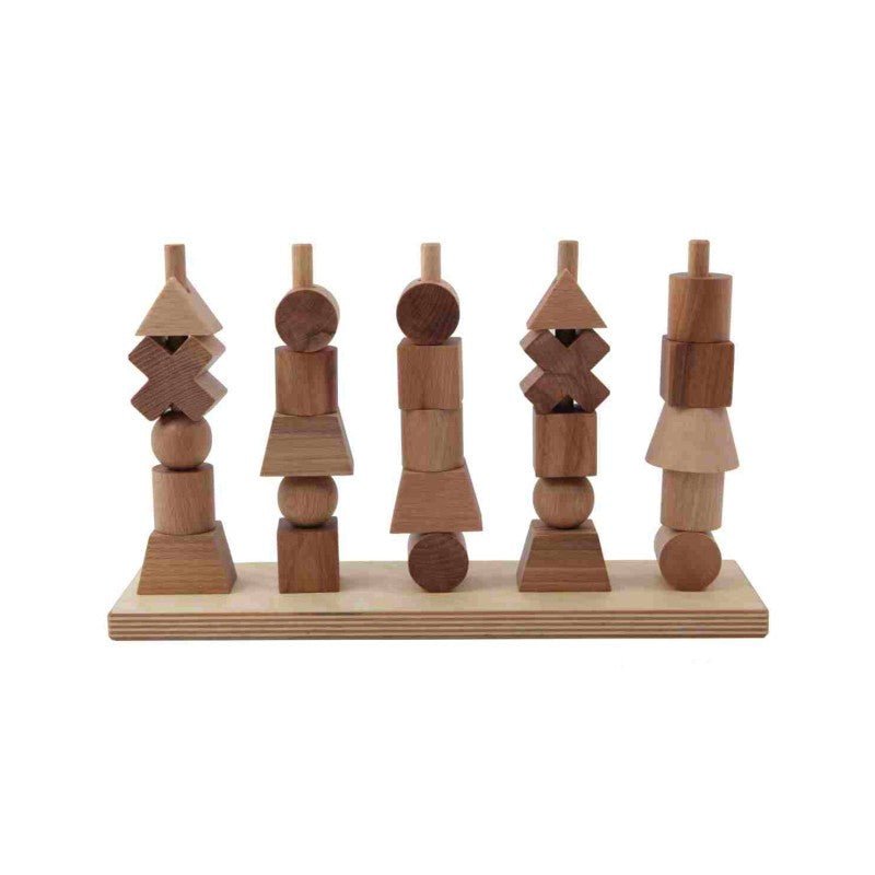 Montessori Wooden Fence Jigsaw Puzzle (Natural) - Tiny Tugz™