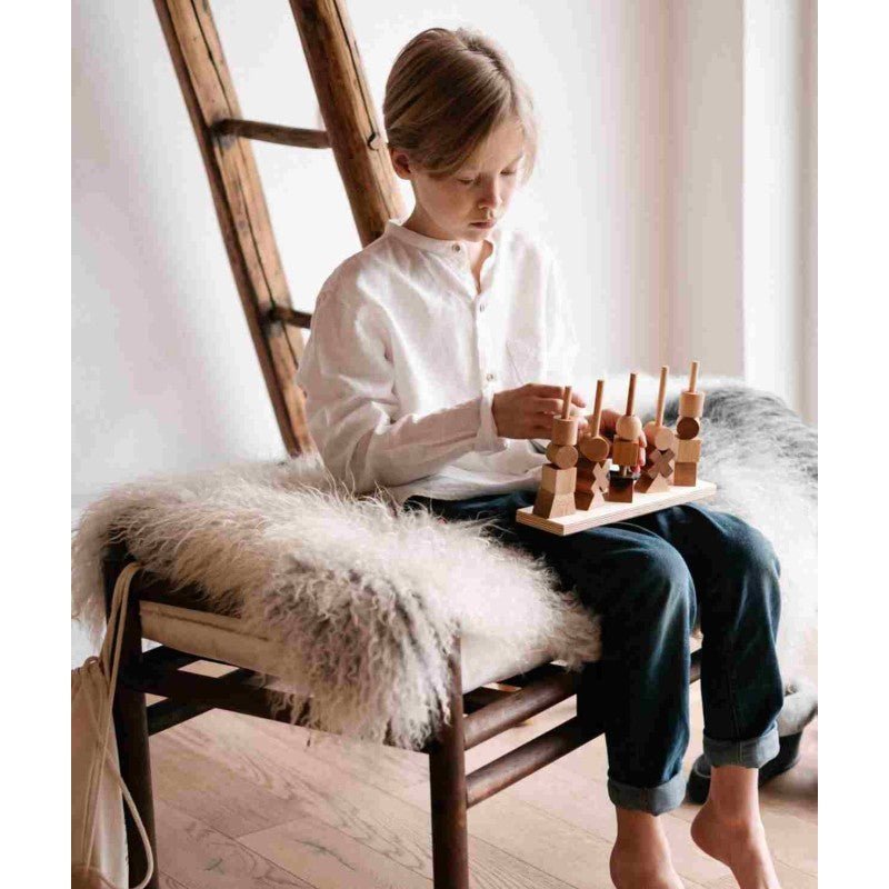 Montessori Wooden Fence Jigsaw Puzzle (Natural) - Tiny Tugz™