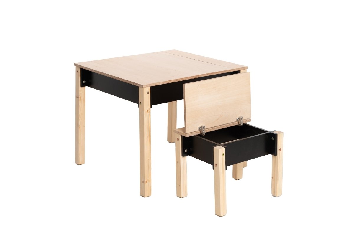 Montessori Wooden Kids Chair with Storage - Tiny Tugz™