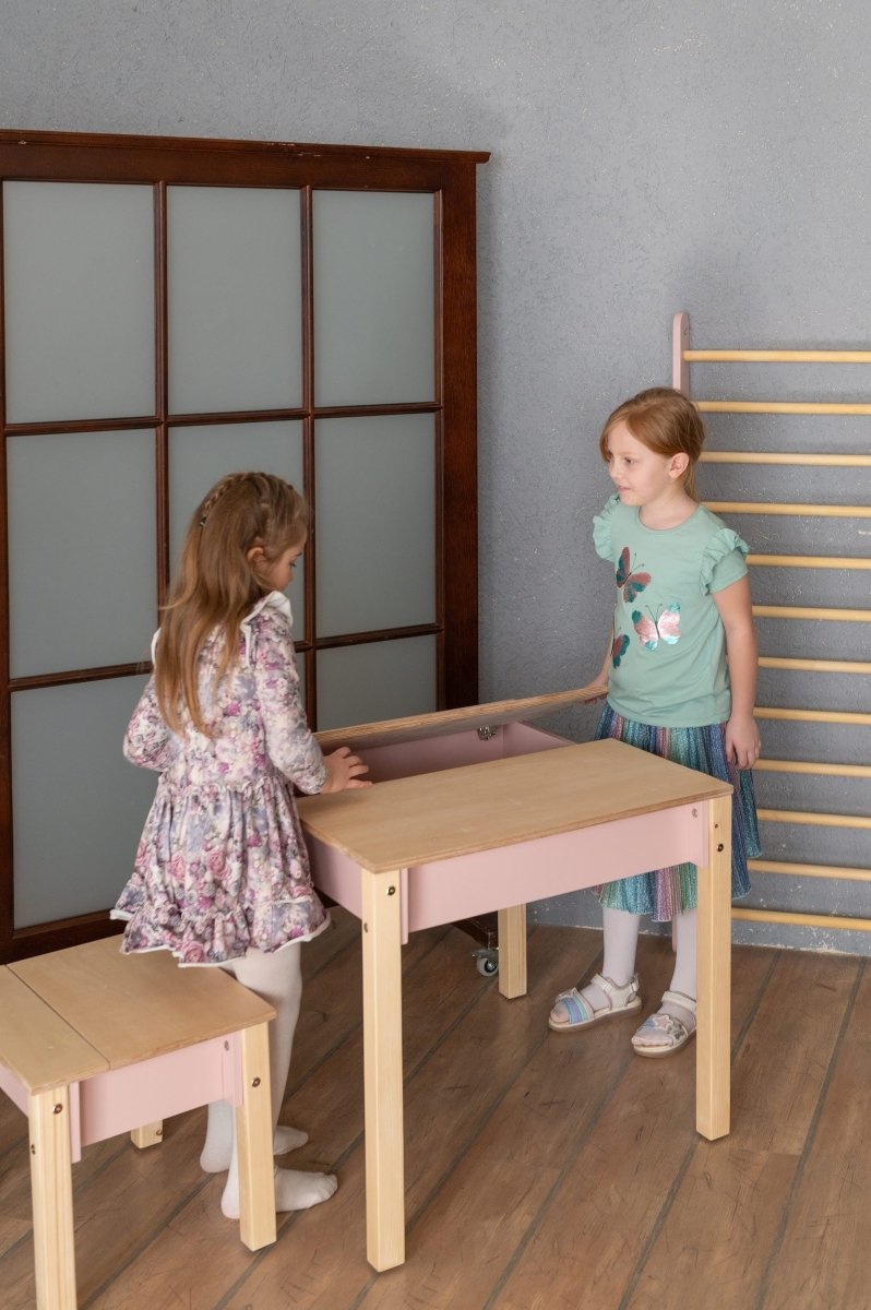 Montessori Wooden Kids Chair with Storage - Tiny Tugz™