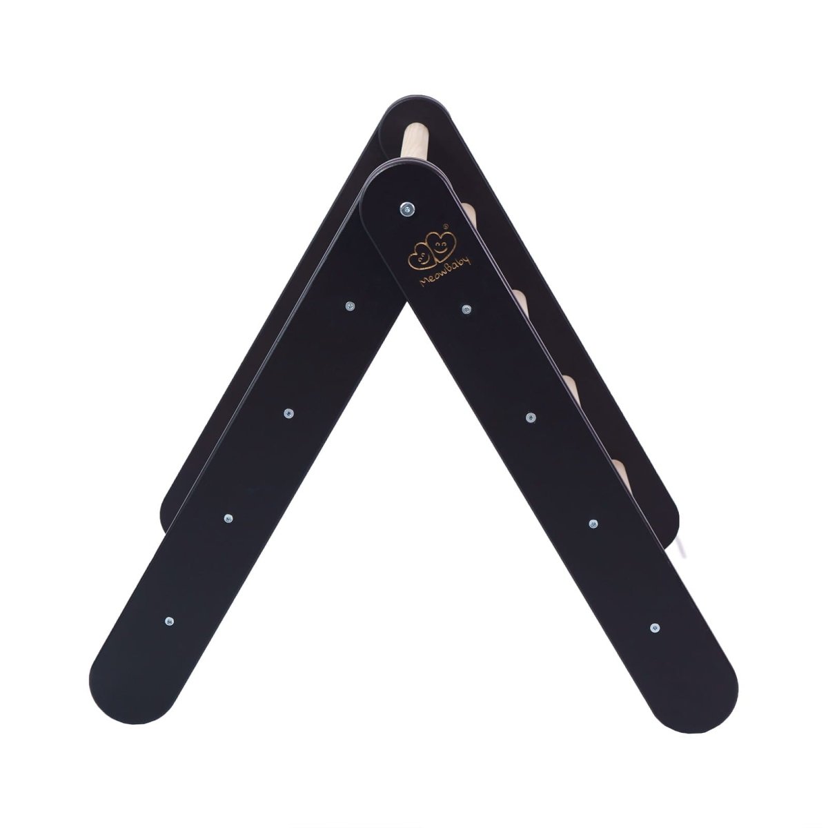 Montessori Wooden Ladder for Children – 9-Rung Birch Climbing Frame (Black) - Tiny Tugz™