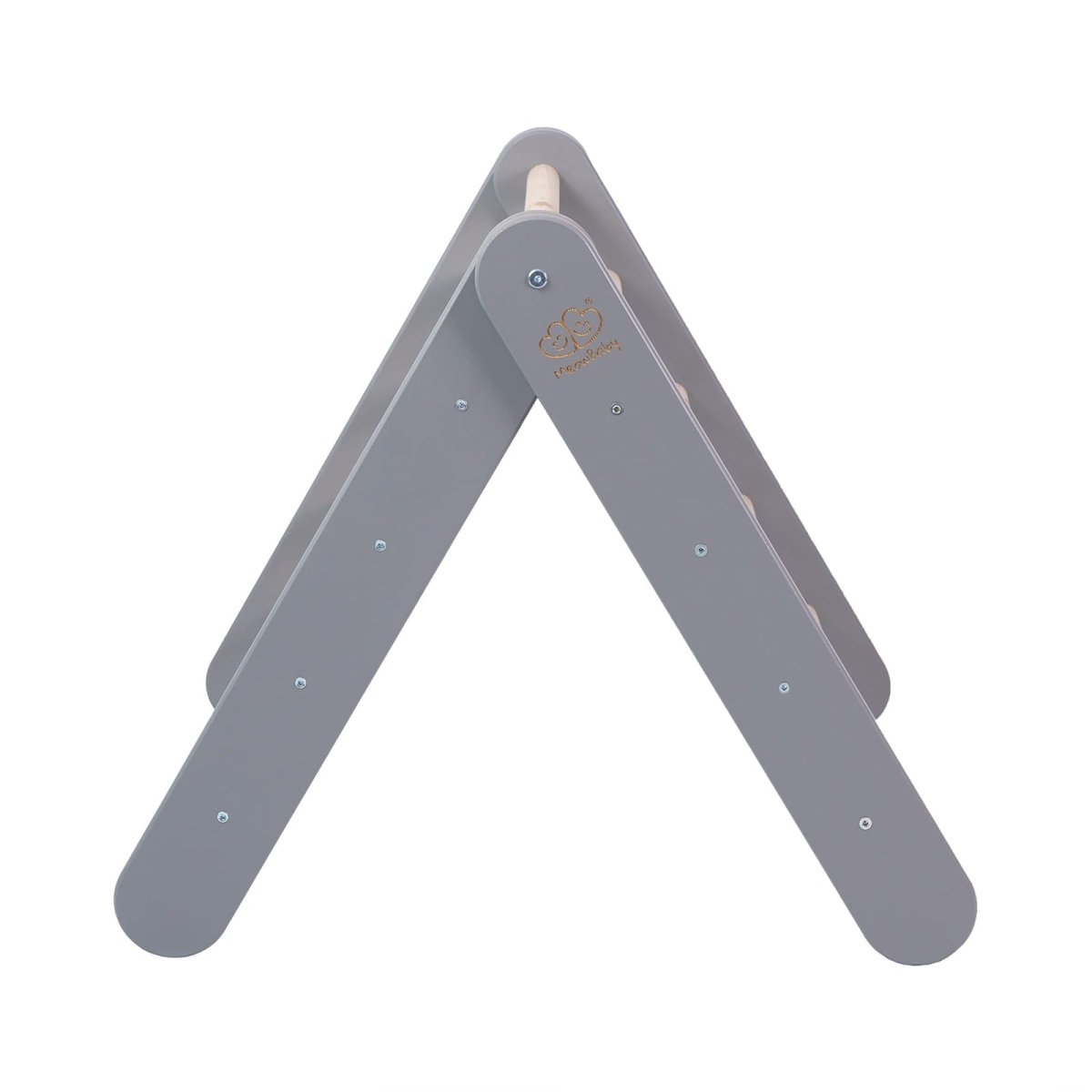 Montessori Wooden Ladder for Children – 9-Rung Birch Climbing Frame (Grey) - Tiny Tugz™