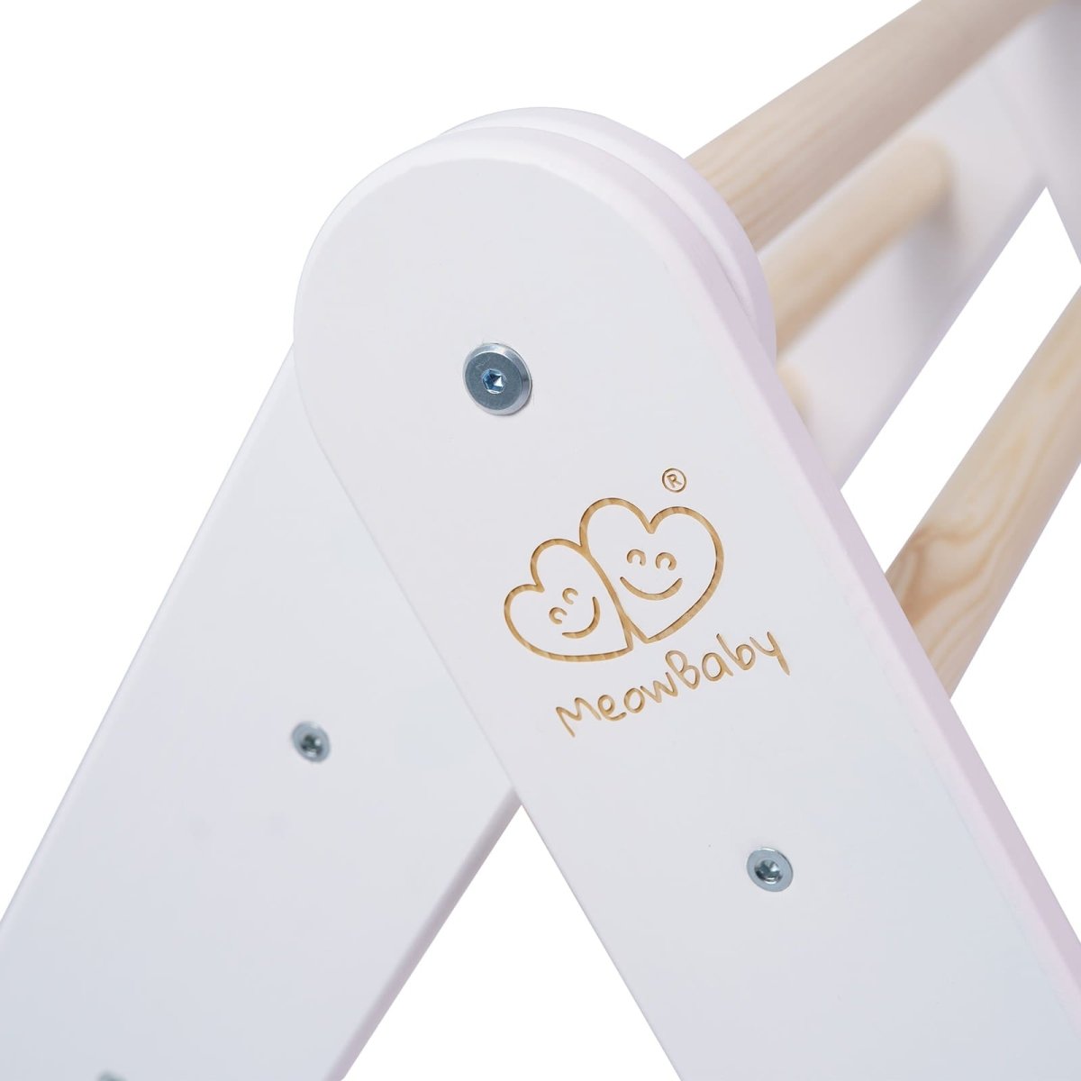 Montessori Wooden Ladder for Children – 9-Rung Climbing Frame (White) - Tiny Tugz™