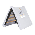 Montessori Wooden Ladder with Tent Cover (Blue-Grey) for Children – 9-Rung Climbing Frame (Black) - Tiny Tugz™