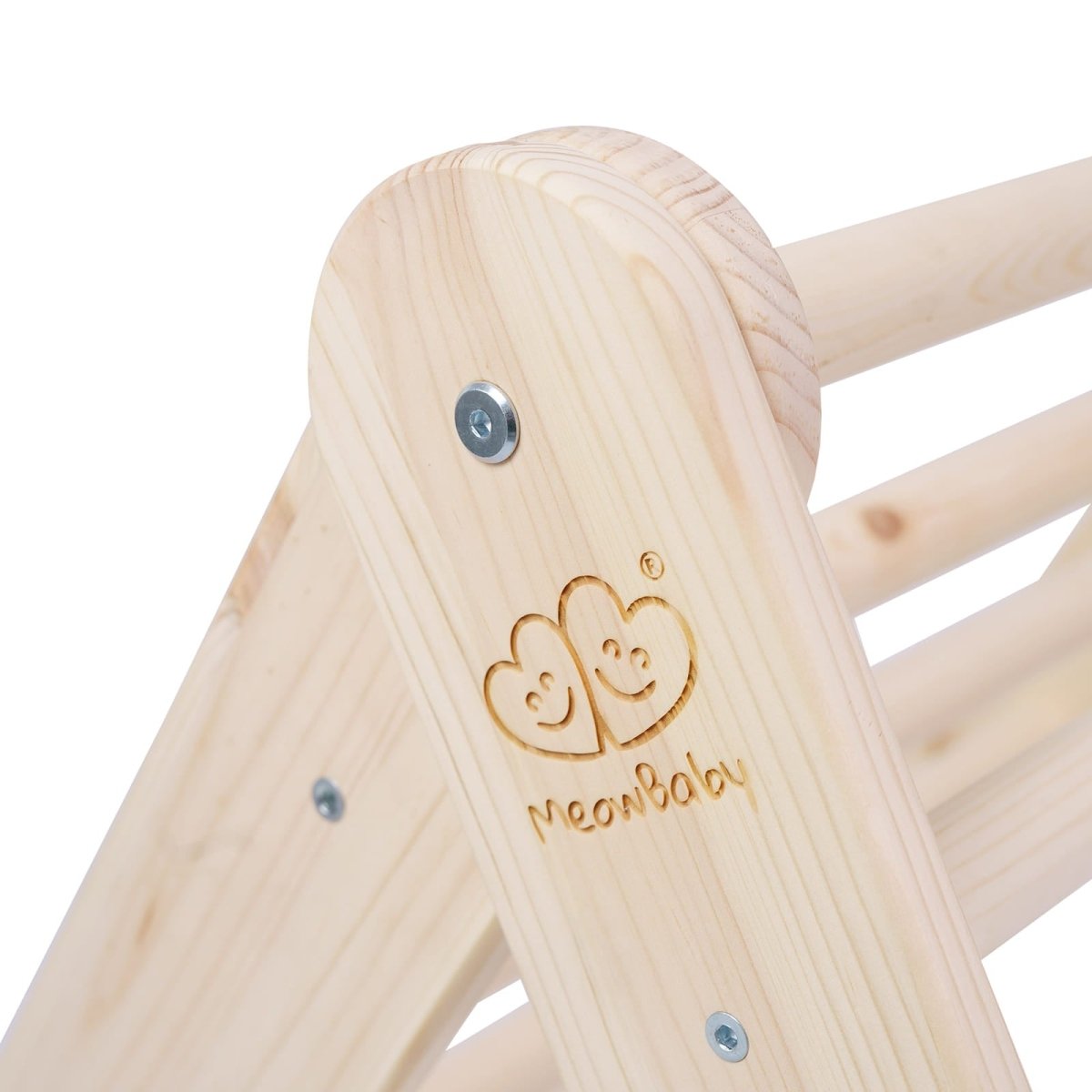Montessori Wooden Ladder with Tent Cover (Blue-Grey) for Children – 9-Rung Climbing Frame (Natural Wood) - Tiny Tugz™
