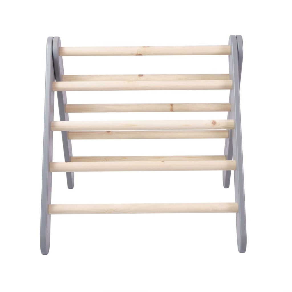Montessori Wooden Ladder with Tent Cover (Pink) for Children – 9-Rung Climbing Frame (Grey)) - Tiny Tugz™