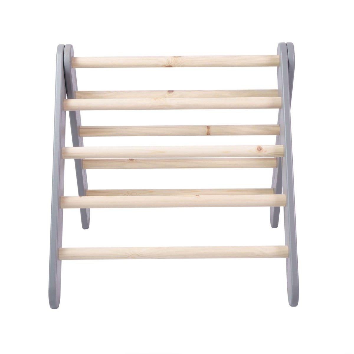 Montessori Wooden Ladder with Tent Cover (Pink) for Children – 9-Rung Climbing Frame (Grey)) - Tiny Tugz™