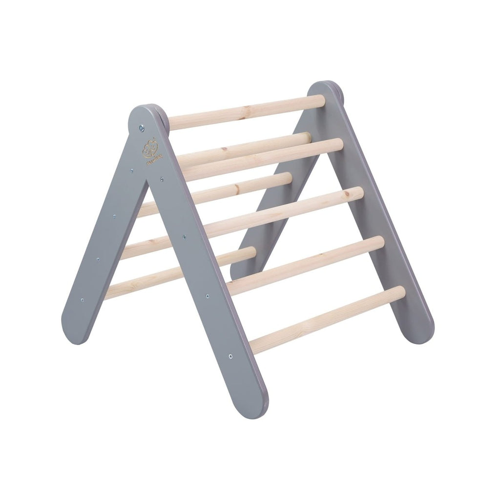 Montessori Wooden Ladder with Tent Cover (Pink) for Children – 9-Rung Climbing Frame (Grey)) - Tiny Tugz™