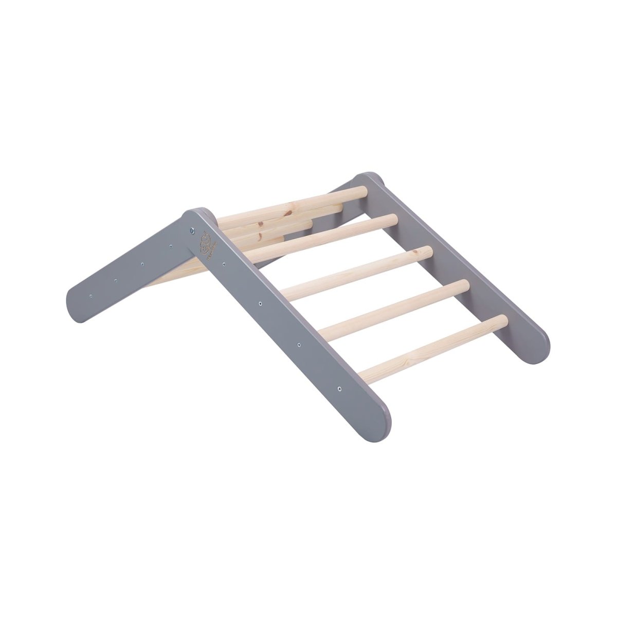 Montessori Wooden Ladder with Tent Cover (Pink) for Children – 9-Rung Climbing Frame (Grey)) - Tiny Tugz™